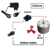 Kutulu 4 in 1 Basit Motor Deney Seti (4 Devre) - Öğrenci Elektrik Devresi - 4