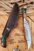 Epoksi Ceviz Sap Outdoor Kamp Bıçağı Çakısı Piknik Bıçak Çakı Mutfak Bıçağı Kılıflı ( KMP-02 ) - 4