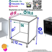 Modilayn OSCAR SET OCAK ALTI ANKASTRE FIRIN MUTFAK DOLABI - 4