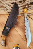 Epoksi Ceviz Sap Outdoor Kamp Bıçağı Çakısı Piknik Bıçak Çakı Mutfak Bıçağı Kılıflı ( KMP-02 ) - 1