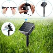 Solar Güneş Enerjili Dış Bahçe 8 Modlu 20Metre 200 Led Aydınlatma Çok Renkli - 5