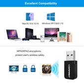 Schulzz Comfast 1300 Mbps USB Mini Wifi Adaptörü RTL811 5GHz Kablosuz Alıcı - 5