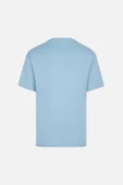 OVERSIZED FIT VANEDA LOGO BASIC TSHIRT MAVI - 5