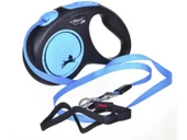 Flexi New Neon Otomatik Şerit Köpek Gezdirme Kayışı 5m [M] (Mavi) - 1