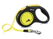 Flexi New Neon Otomatik Şerit Köpek Gezdirme Kayışı 5m [S] (Sarı) - 1