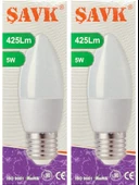 Şavk 5W (37W) 3000K (Sarı Işık) E27 Duylu Led Mum Ampul (2 Adet) thumbnail 1