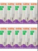 Şavk 5W (37W) 3000K (Sarı Işık) E27 Duylu Led Mum Ampul (10 Adet) thumbnail 1