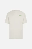 OVERSIZED FIT SIRT DESENLİ ERKEK TSHIRT EKRU - 1