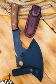 Ceviz Sap Outdoor Balta Kamp Bıçağı Çakısı Piknik Bıçak Çakı Mutfak Bıçağı Kılıflı ( Kmp-10 ) - 5