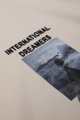 OVERSIZED FIT DREAMER ERKEK TSHIRT EKRU - 3