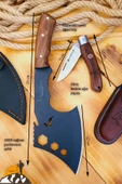 Ceviz Sap Outdoor Balta Kamp Bıçağı Çakısı Piknik Bıçak Çakı Mutfak Bıçağı Kılıflı ( Kmp-10 ) - 4