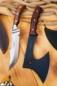 Ceviz Sap Outdoor Balta Kamp Bıçağı Çakısı Piknik Bıçak Çakı Mutfak Bıçağı Kılıflı ( Kmp-10 ) - 1