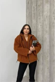 Dipmoda kadın taba fermuar detaylı ithal peluş DPDM5000 - 1