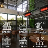 SUNSTAR DIŞ MEKAN HALOJEN SOBA İNFRARED ISITICI 4000W thumbnail 4