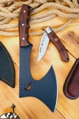 Outdoor Balta Kamp Piknik Çakısı Bıçağı Ceviz Ağaç Sap Kılıflı ( Outlz-01 ) - 1