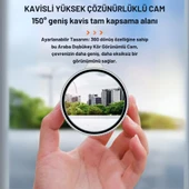 Polham 2 Adet Kör Nokta Aynası, Geniş Açılı Geri Görüş Aynası, Su Tutmaz Vantuzlu Güvenlik Aynası - 2