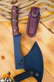 Outdoor Balta Kamp Piknik Çakısı Bıçağı Ceviz Ağaç Sap Kılıflı ( Outlz-01 ) - 5