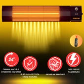 SUNSTAR HALOJEN SOBA İNFRARED ISITICI KUMANDALI 3600W thumbnail 3