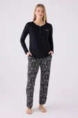 Pierre Cardin PC8871-S Kadın Siyah Uzun Kol Pijama Takım thumbnail 1