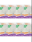 Şavk 4W (40W) 3000K (Sarı Işık) E14 Duylu Led Top Ampul (8 Adet) - 1