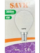 Şavk 4W (40W) 3000K (Sarı Işık) E14 Duylu Led Top Ampul (8 Adet) - 2