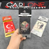 Areon X Model Lastikli Ayna Kokusu 3'lü Set Atatürk-Türk Bayrağı-Omnalı Tuğrası - 3