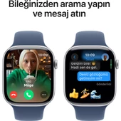 Apple Watch Series 10 Gps 46MM Silver Aluminium Case With Denim Sport Band - M/l - 7