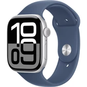 Apple Watch Series 10 Gps 46MM Silver Aluminium Case With Denim Sport Band - M/l - 1