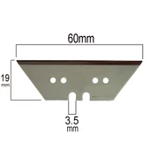 Trapez Maket Bıçağı Yedeği 19mm Trapezoid Falçata Üçgen Baklava Kısa Yedek Bıçak -10 Lu Paket - 2