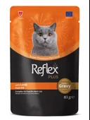 Reflex Plus Sos İçinde Et Parçacıklı Kuzu Etli Yetişkin Kedi Yaş Maması 85gr - 1