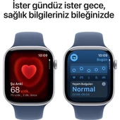 Apple Watch Series 10 Gps 46MM Silver Aluminium Case With Denim Sport Band - M/l - 5