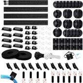 Coofbe Profesyonel 273 Parça Kablo Organizatör Masa Kablo Tutucu Kablo Sarıcı Kablo Tutucu Koruyucu - 1