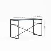 Eportatif Mutfak Masası Minderli Bank 120x60 Masa Set 2 Adet Sandalye Yemek Masası Füme 1551 - 6