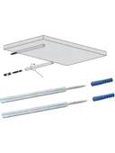 Metal Gizli Raf Tutucu Dekoratif Duvar Bağlantısı 1Çift -14cm - 2