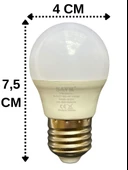 Şavk 4W (40W) 3000K (Sarı Işık) E27 Duylu Led Top Ampul (10 Adet) - 3