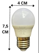 Şavk 4W (40W) 6500K (Beyaz Işık) E27 Duylu Led Top Ampul (4 Adet) thumbnail 3