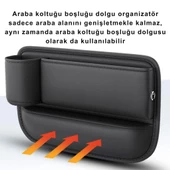 Coofbe Suni Deri Araç Koltuk Yanı Organizatör Araç Bardak Tutucu Araç Telefon Cüzdan Kutusu Bardaklık - 5