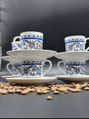 Topkapı Çini Desenli Altılı Fincan Takımı - 4