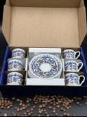 Topkapı Çini Desenli Altılı Fincan Takımı - 7