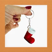 Anahtarlık,yeni yıl anahtarlığı,çorap anahtarlık - 4