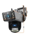 APEX WİFİ 6MP DUAL LENS ( SABİT HAREKETLİ ) GECE GÖRÜŞ INSAN TAKİBİ SESLİ TÜRKÇE APP KAMERA - 5