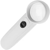 5X Mini Büyüteç LED Aydınlatmalı ABS Plastik Kasa MG6B-3 El Tipi Mercek - 1