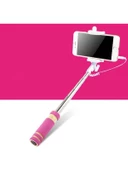 Selfie Çubuğu Düğme Kablolu Pamuk Malzeme Kolu Monopod Cep Telefonu Için Evrensel - 1