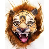 Kahverengi Yeleli Peluş Aslan Kaplan Kurt Maskesi 28 No - 1