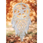 Yıldız Motifli Ekru Renk Büyük Boy Düş Kapanı Duvar Dekoru - 2