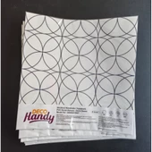 DecoHandy  Pvc Yer Karosu 30x30cm 4'lü Paket - Siyah Daire Geometrik Desen  0,36m2 - 1