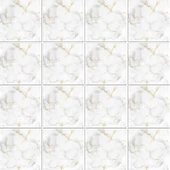 DecoHandy  Pvc Yer Karosu 30x30cm 4'lü Paket - Mermer Desenli Beyaz  0,36m2 - 3