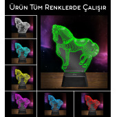At Figürlü Doğum Günü Hediyesi 3 Boyutlu Gece Lambası(AT1) - 2