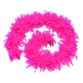 Fuşya Renk Kabarık Tüylü Otriş Boa Gerçek Tüy Dekorasyon thumbnail 1