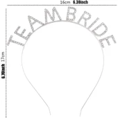 Gümüş Kaplama Kristal Taşlı Team Bride Taç thumbnail 2